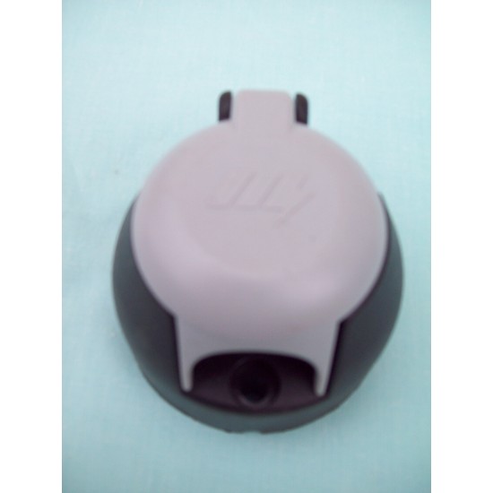 7 PIN Plastic SOCKET S type Black with grey lid Caravan Trailer Towing SC130C