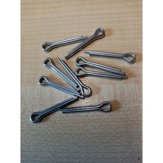 Split Pins Cotter Lock Retaining Pin Steel Zinc plated 4mmx 25mm - iOS 1234 pack of 10 SC156H1