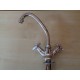 Taps Swivel Mixer Tap Chrome on brass Dual valve crosshead handles 15mm Kitchen Static Mobile Home SC165G