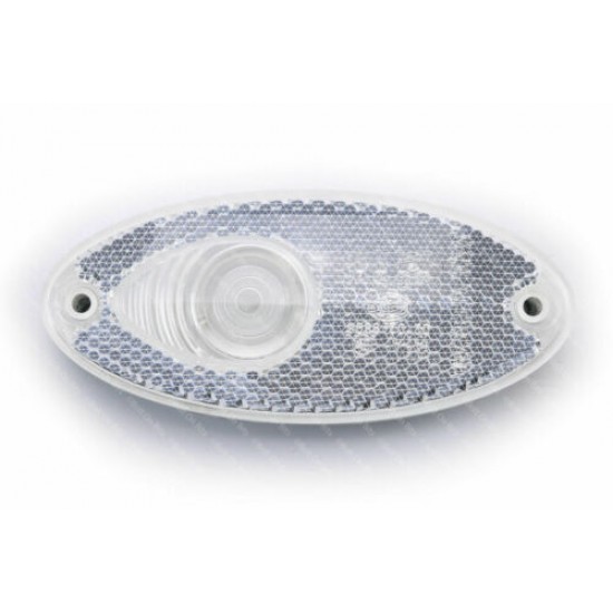 Hella Oval front marker reflector light lamp white Compass Sprite Caravan sc199