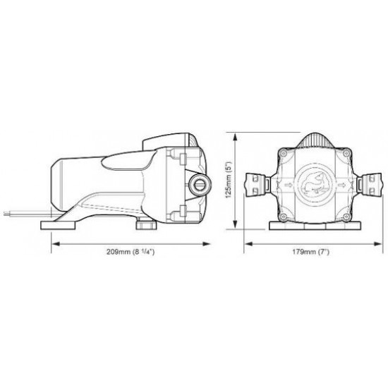 W-FW0818 Whale Watermaster Automatic pressure Pump 12V volt 30PSI 15mm connections + Strainer supplied c/w fittings Marine, Industrial SC205P1