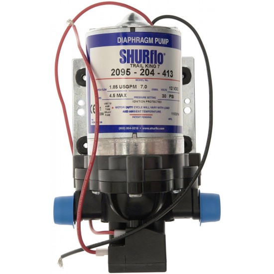 Shurflo Trail King 7 Pump 12 volt 30 PSI  1.85 gpm 2095-204-113 Caravan Motorhome RV conversion equestrian commercial sc209a