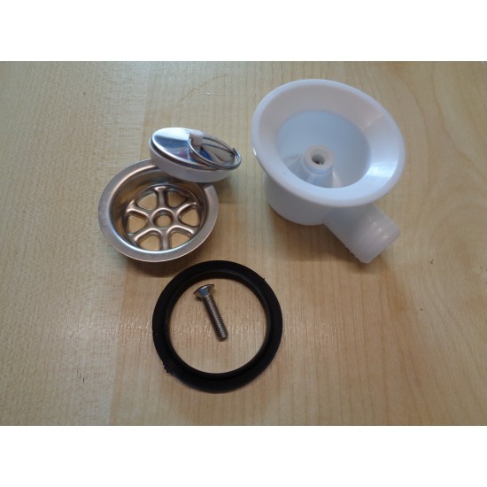 Dometic AC540 Siphon angled Sink Waste 25mm Diameter Chrome Plug 28mm outlet CARAVAN MOTORHOME 9600050027 SC423W