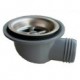 Sink Drain waste 26mm outside diameter90 ° 48mm Stainless Steel top no plug Caravan Motorhome SC423ZB