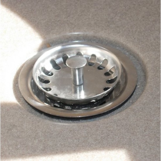 Sink Drain waste 28 - 70mm 90 deg RIGHT ANGLE STAINLESS STEEL top complete with drainer Caravan Motorhome SC423ZC