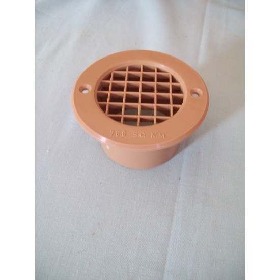 od x 6mm Mesh Vent Beige round vent area 760sqmm length 37.5mm Caravan Motorhome Static 75mm SC425