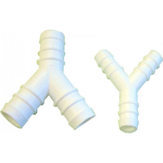 White Nylon Y Hose Connector 19mm ¾ Caravan Motorhome SC442C