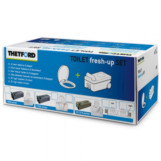 Thetford Toilet 20057062 C2/C3/C4 FRESH-UP SET C/W Wheels handle RIGHT hand CARAVAN MOTORHOME SC49o3