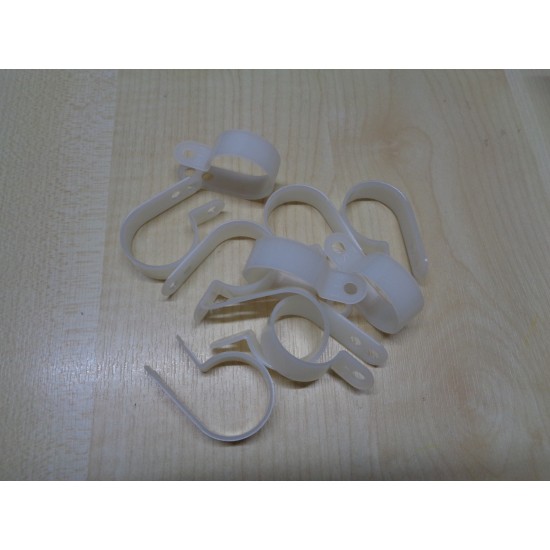 P CLIPS 6.3mm 1/4 WHITE NYLON GTSEPC63N CARAVAN MOTORHOME 10 per pack SC83B