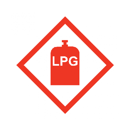 LPG GAS WARNING STICKER CARAVAN MOTORHOME SC91