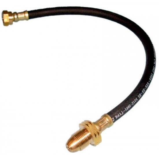 Propane hose assembly 450 mm gas pig tail flexi black pipe from reg to cylinder SPECIAL OFFER Caravan Motorhome SC97A