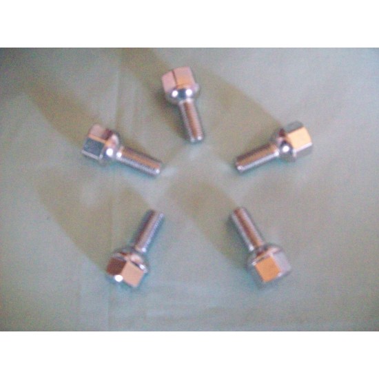 5 x Wheel Bolt Spherical 8.8 rated 12mm thread diameter 19mm head 25mm thread length 1.5 pitch 5 SC153C