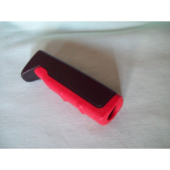 AL-KO 693676 Replacement Red  Black Handbrake Grip with hole for the Button Caravan Trailer Horse Box Catering sc158HB