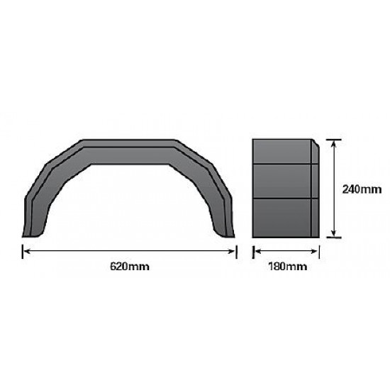 10inch SINGLE TRAILER MUDGUARD sc365