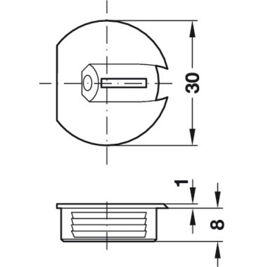 x Häfele 262.43.489 Recessed Connecting Fitting Pl Beige 10 SC495