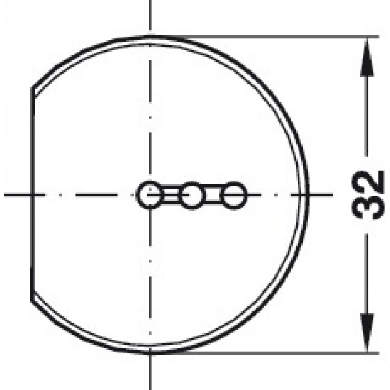 Häfele 262.43.416 Cover Cap for Recessed Connecting Fitting 10 SC459A