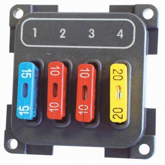 CBE 4 way fuse holder complete with fuses sc123-7