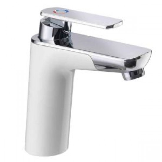 Reich Vektor E Single Lever Tap Chrome & White c/w microswitch Caravan Motorhome sc165M4